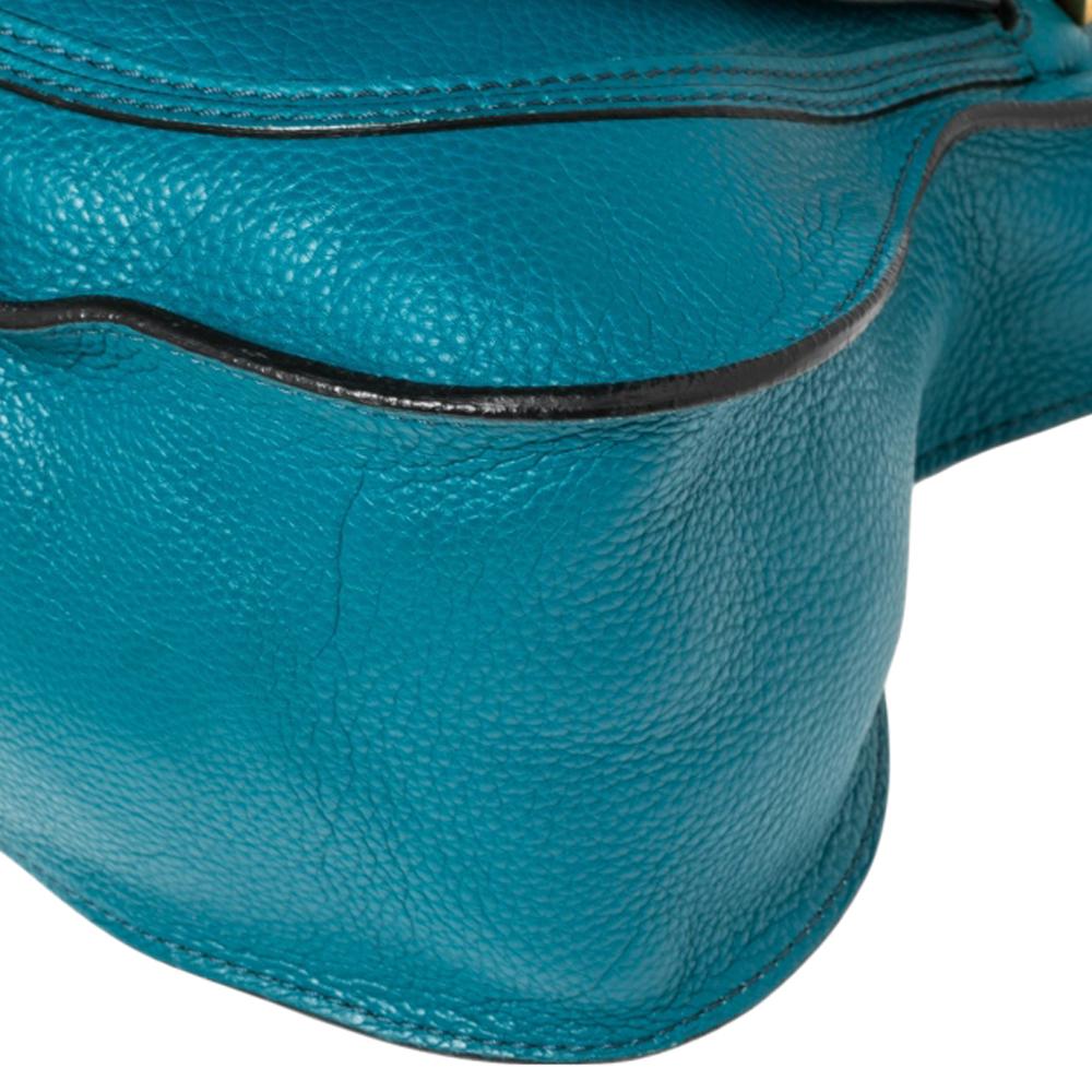 Chloe Blue Leather Medium Marcie Shoulder Bag 1