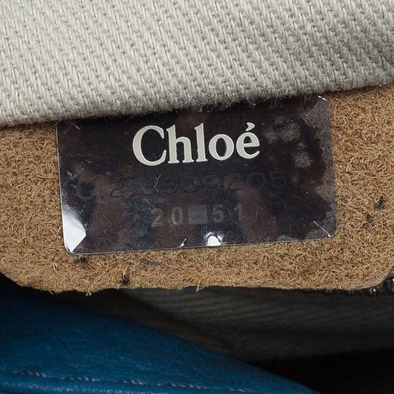 Chloe Blue Leather Medium Paddington Satchel 3