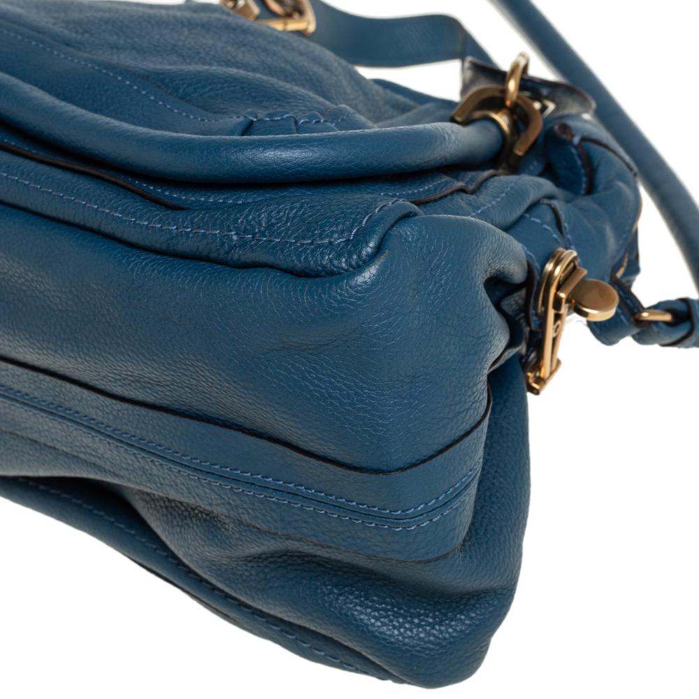 Bolso Paraty mediano de piel azul de Chloe 4