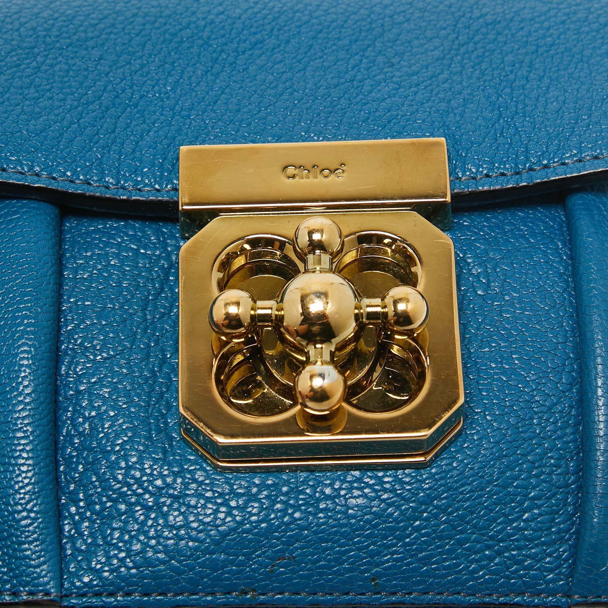 De las mujeres Mini bolso cruzado Elsie de piel azul de Chloe