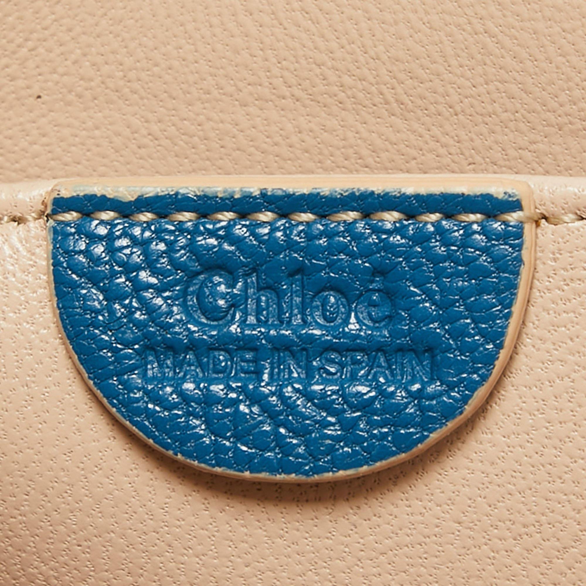 Mini bolso cruzado Elsie de piel azul de Chloe 4