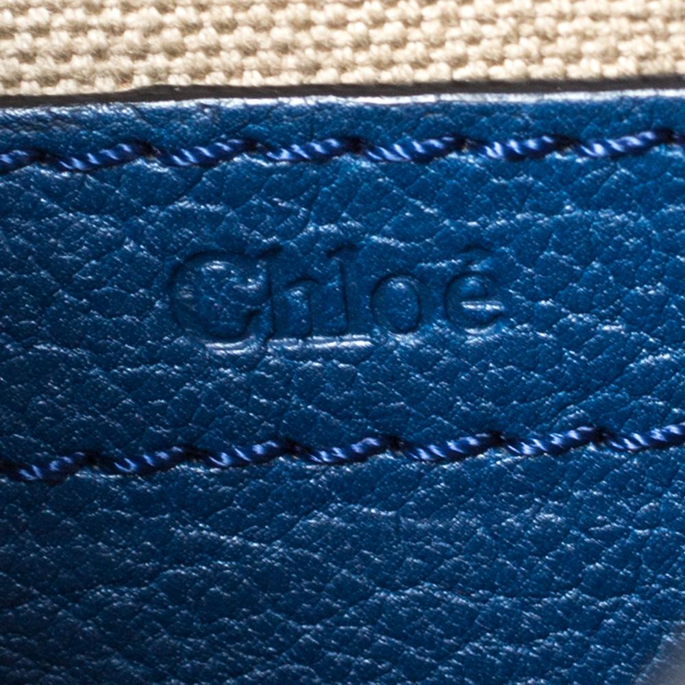 Chloe Blue Leather Mini Marcie Crossbody Bag 4