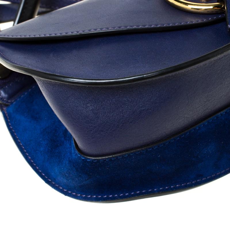 Chloe Blue Leather Motty Crossbody Bag 2