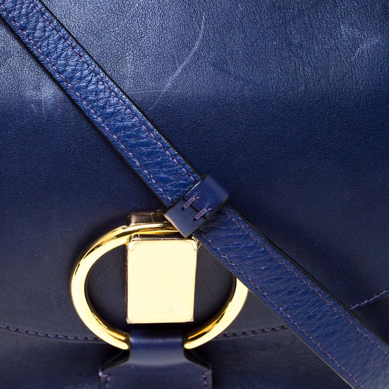 Chloe Blue Leather Motty Crossbody Bag 3