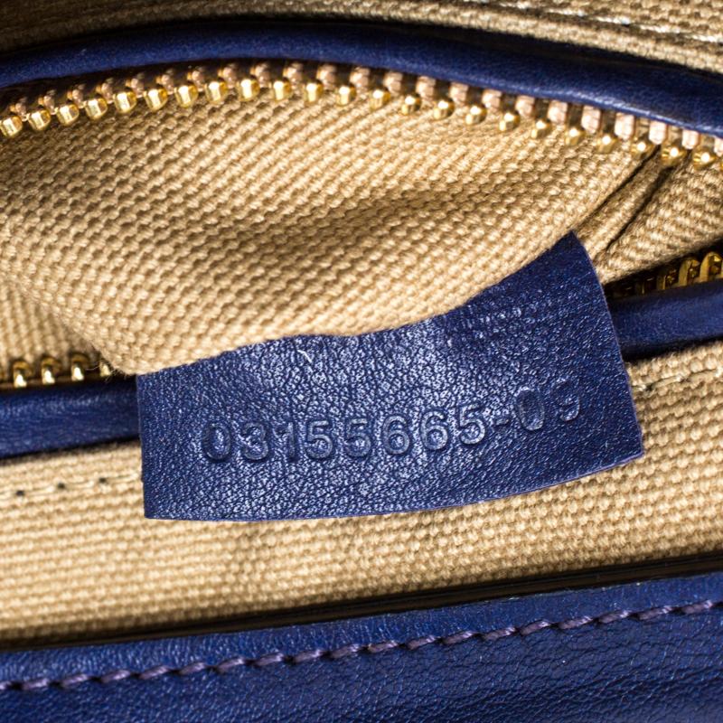Black Chloe Blue Leather Motty Crossbody Bag