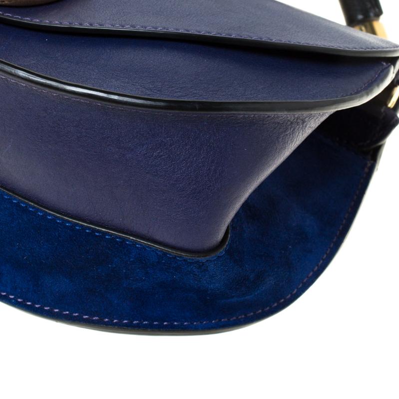 Chloe Blue Leather Motty Crossbody Bag 1