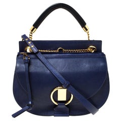 Chloe Blue Leather Motty Crossbody Bag