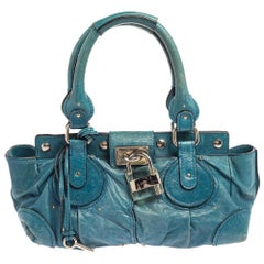 Chloe Blue Leather Paddington Satchel