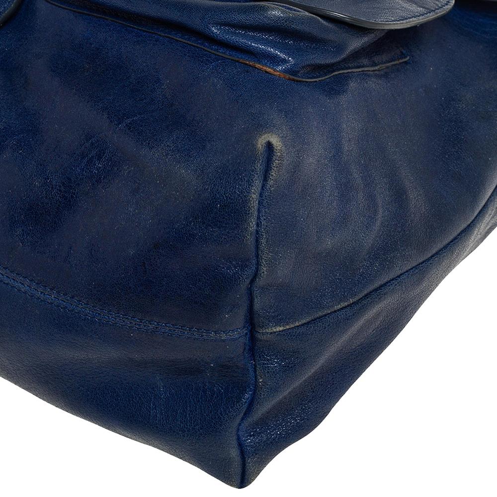 Women's Chloé Blue Leather Saskia Satchel