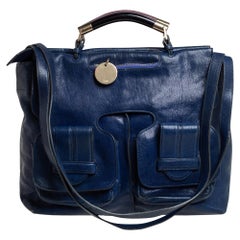 Chloé Blue Leather Saskia Satchel