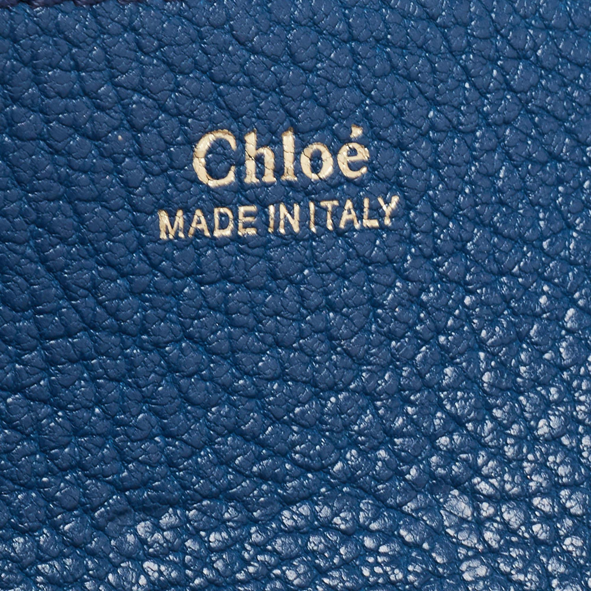 Chloe Blue Leather Small Drew Chain Crossbody Bag 8