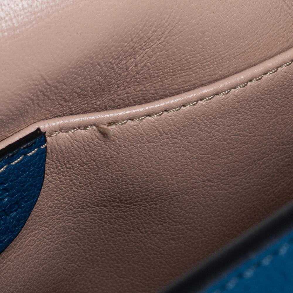 Chloé Kleine Elsie Umhängetasche aus blauem Leder 3