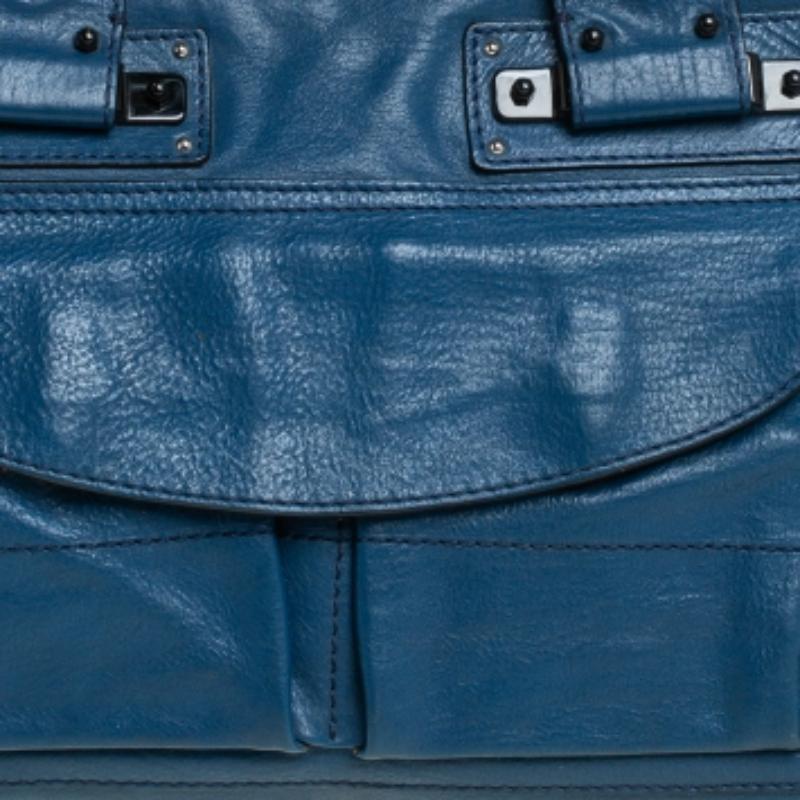 Chloe Blue Leather Tracy Satchel For Sale 6