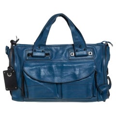 Blue Top Handle Bags