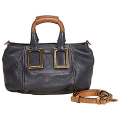 Chloe Blue Navy Leather Ethel Satchel Hungary