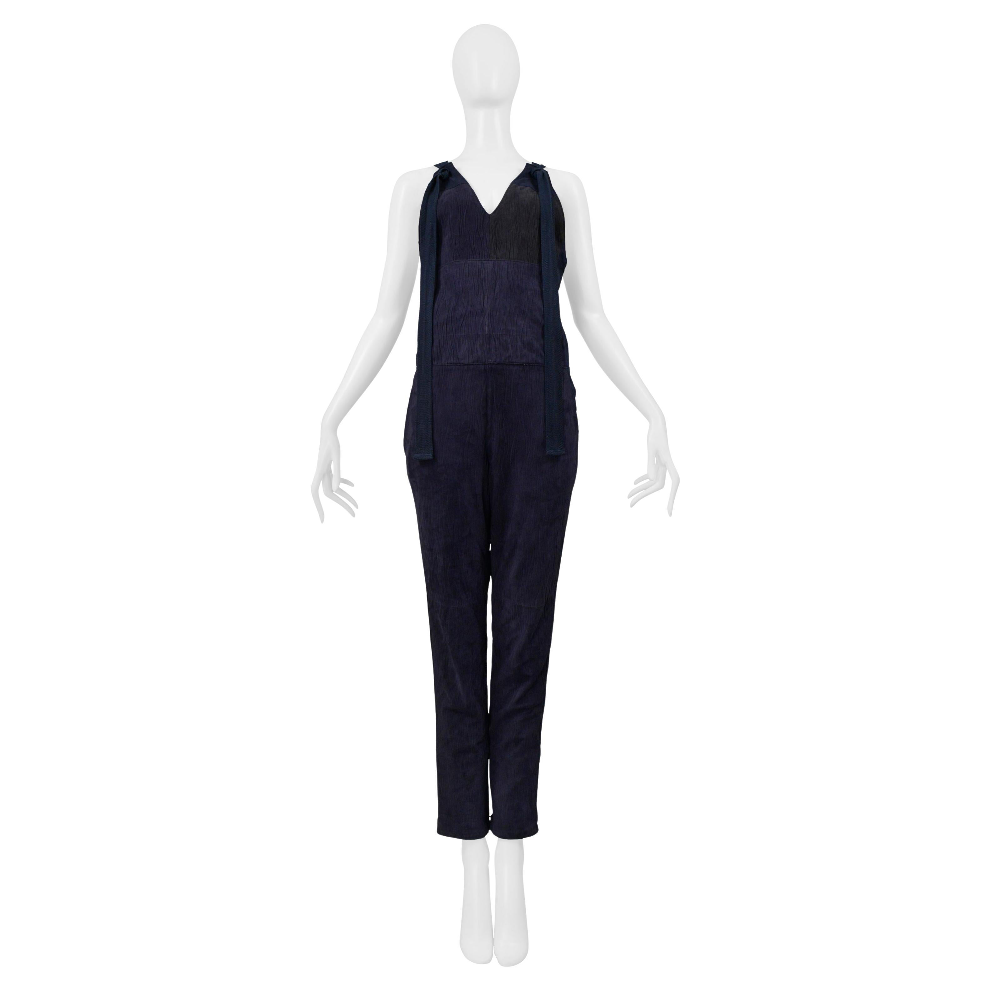 Combinaison en daim et lin bleu de Chloe 2014