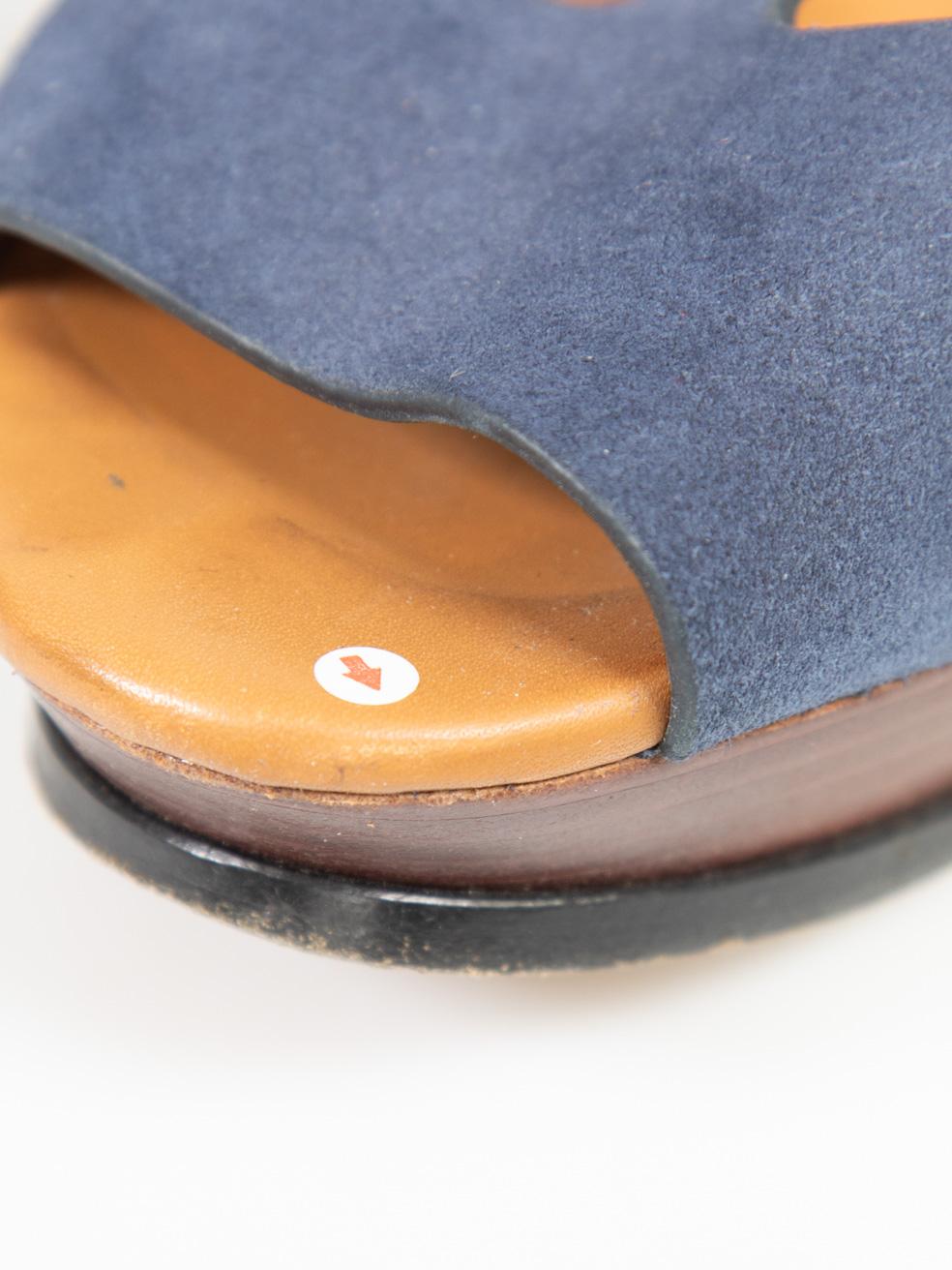 Chloé Blue Suede High Heeled Sandals Size IT 36 For Sale 5