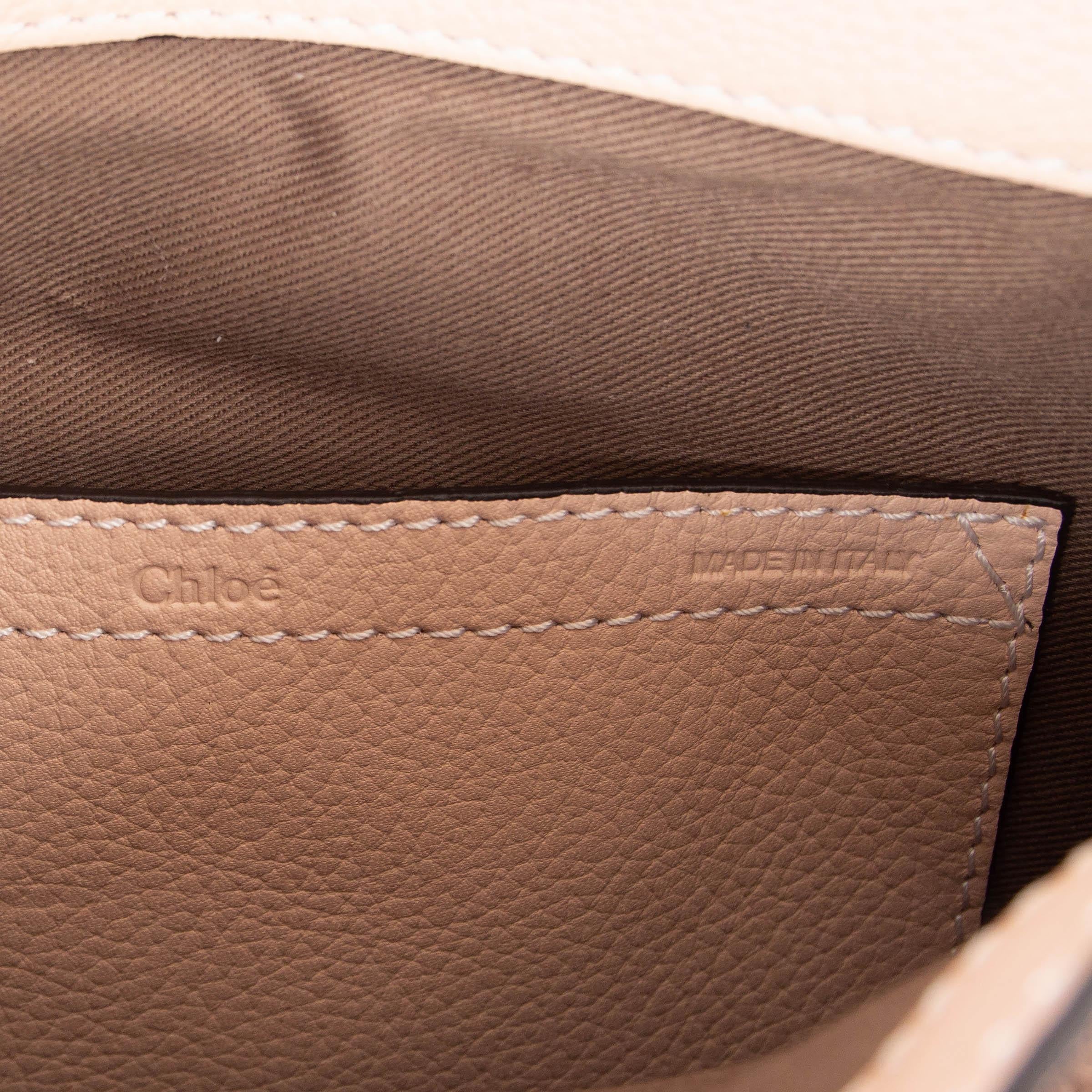CHLOE Borsa a tracolla MARCIE MEDIUM in pelle nuda in vendita 3