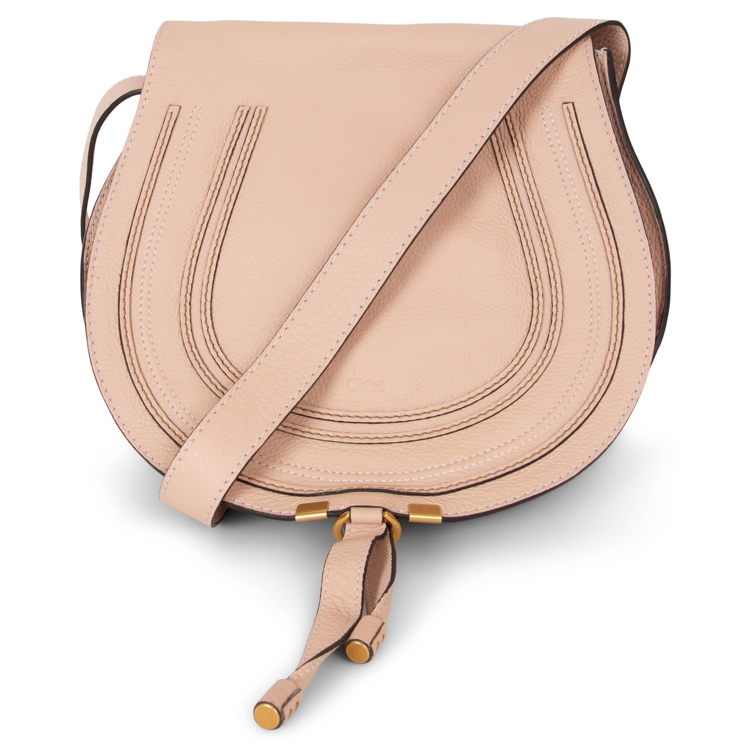 CHLOE Borsa a tracolla MARCIE MEDIUM in pelle nuda in vendita