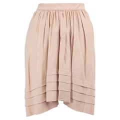 Gonna al ginocchio con arricciature rosa Chloé taglia S