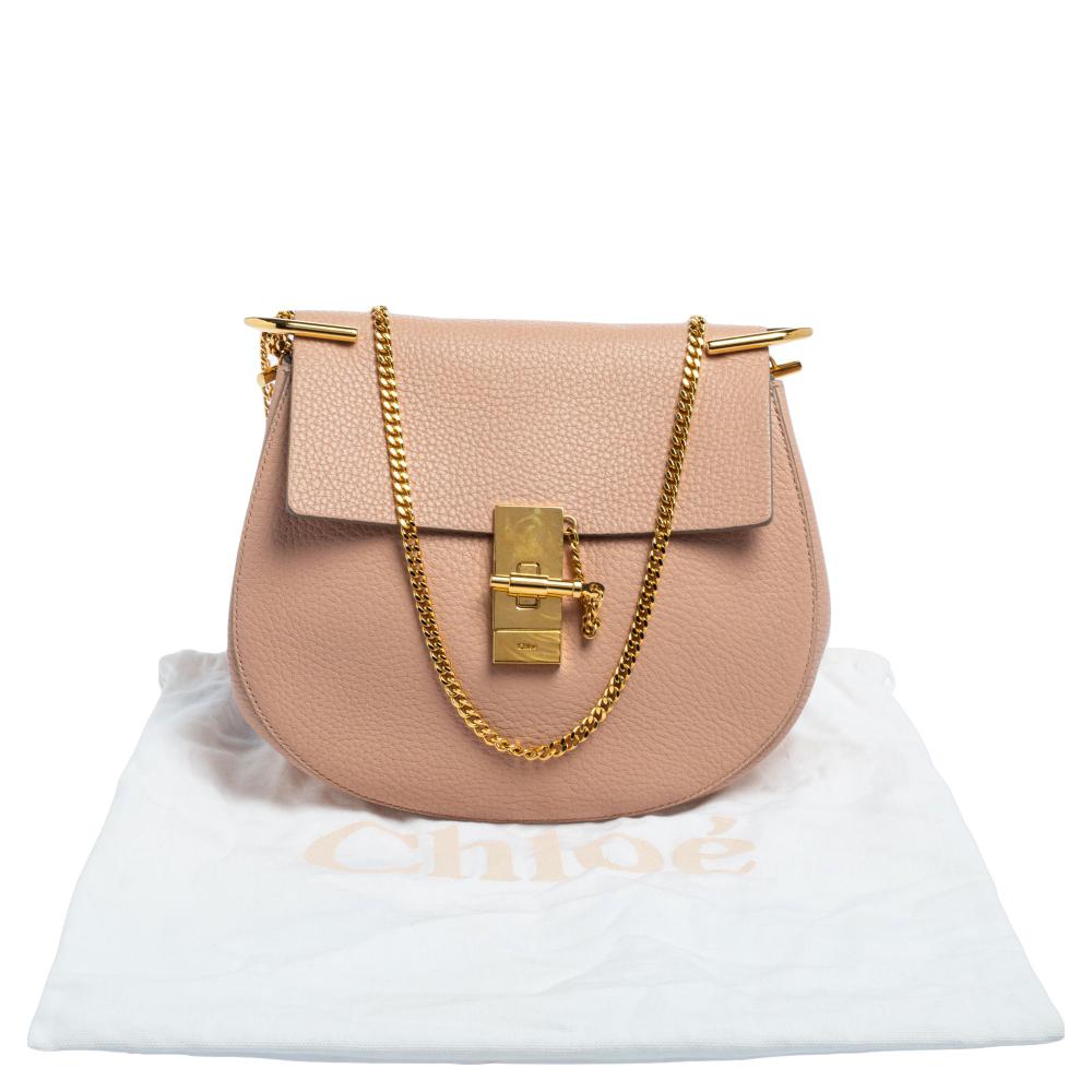Chloe Blush Pink Leather Medium Drew Shoulder Bag 5