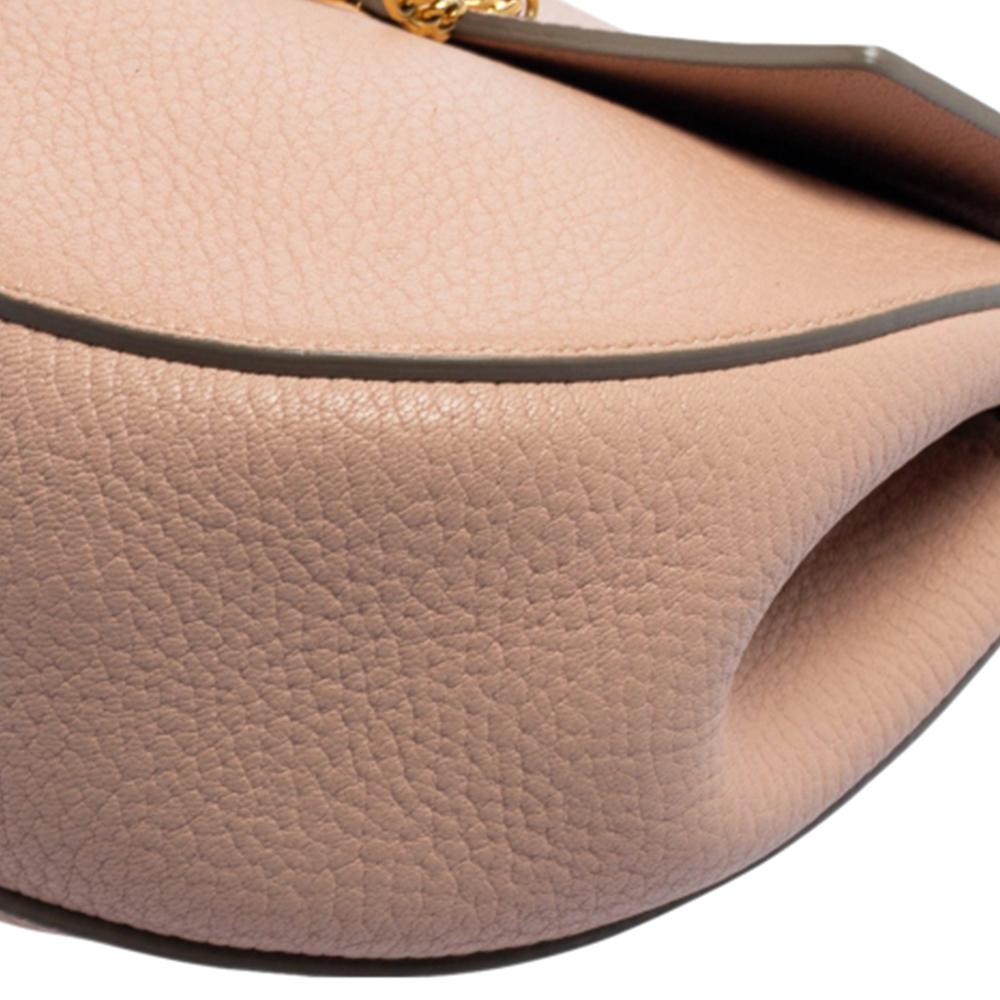 Women's Chloe Blush Pink Leather Medium Drew Shoulder Bag