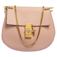 Chloe Blush Pink Leather Medium Drew Shoulder Bag