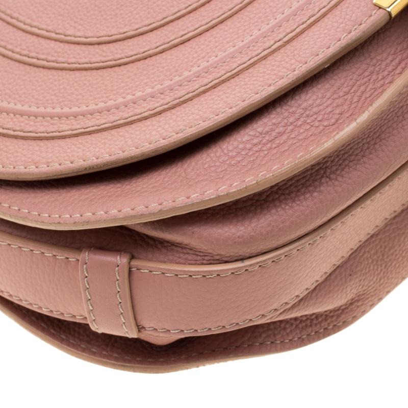 Chloe Blush Pink Leather Medium Marcie Crossbody Bag 5