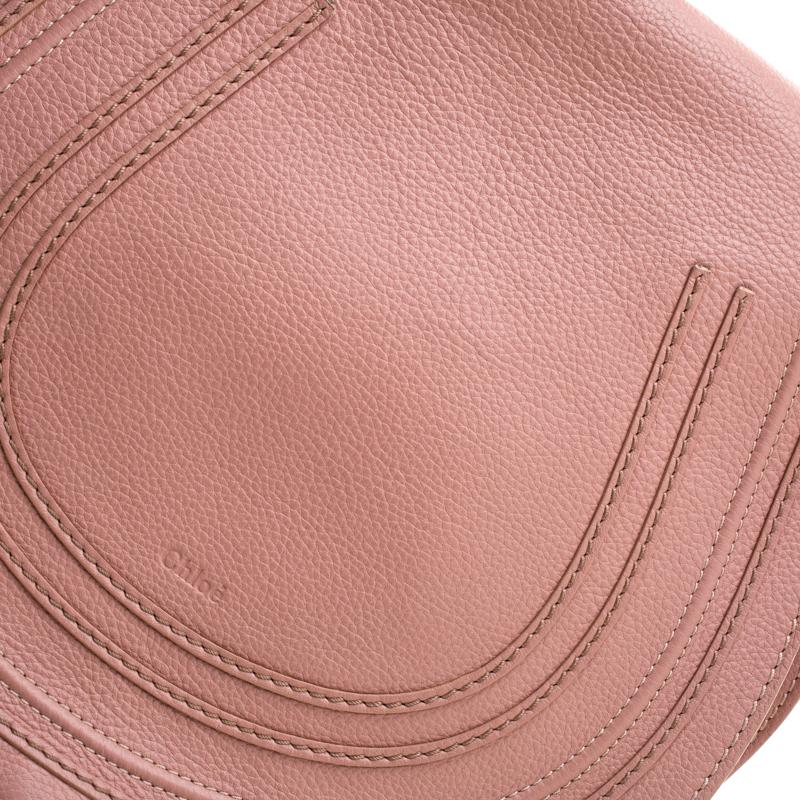 Chloe Blush Pink Leather Medium Marcie Crossbody Bag 1