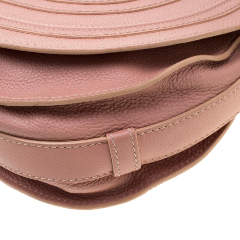 Chloe Blush Pink Leather Medium Marcie Crossbody Bag 4