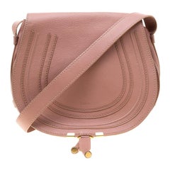 Chloe Blush Pink Leather Medium Marcie Crossbody Bag