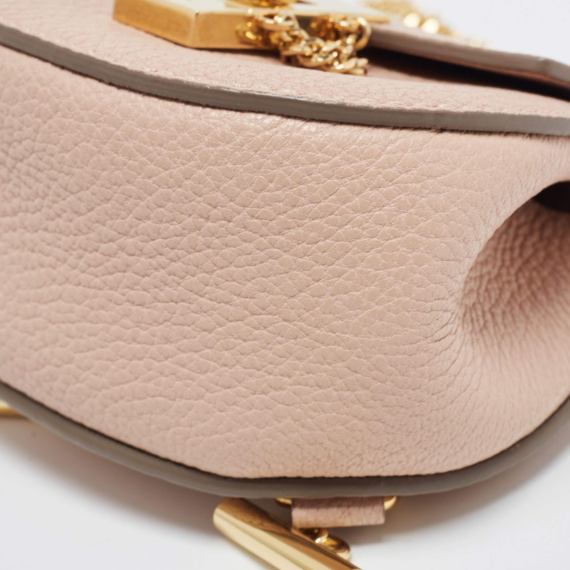 Chloé Blush Pink Leather Mini Drew Backpack 7
