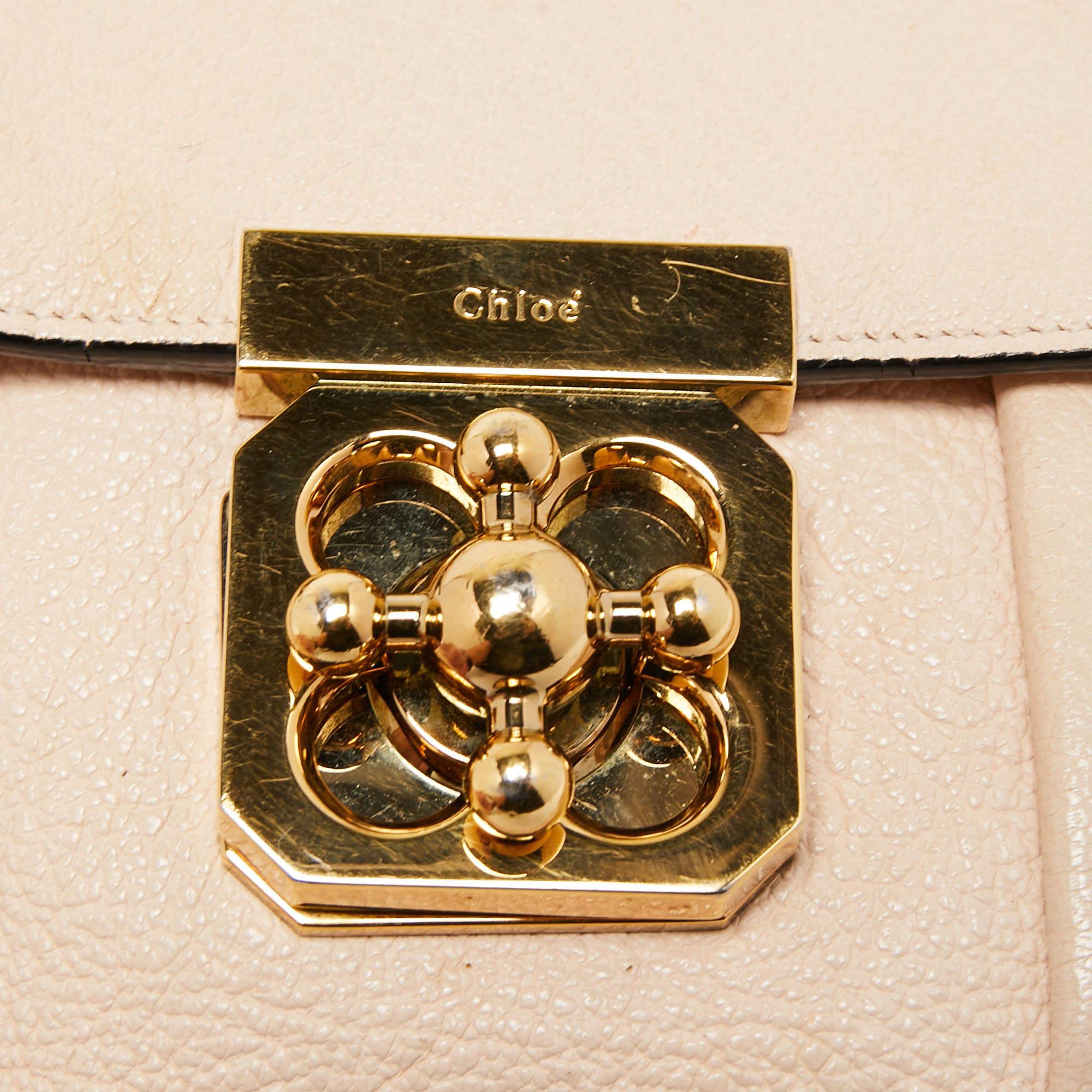 Chloe Blush Pink Leather Mini Elsie Crossbody Bag In Good Condition In Dubai, Al Qouz 2