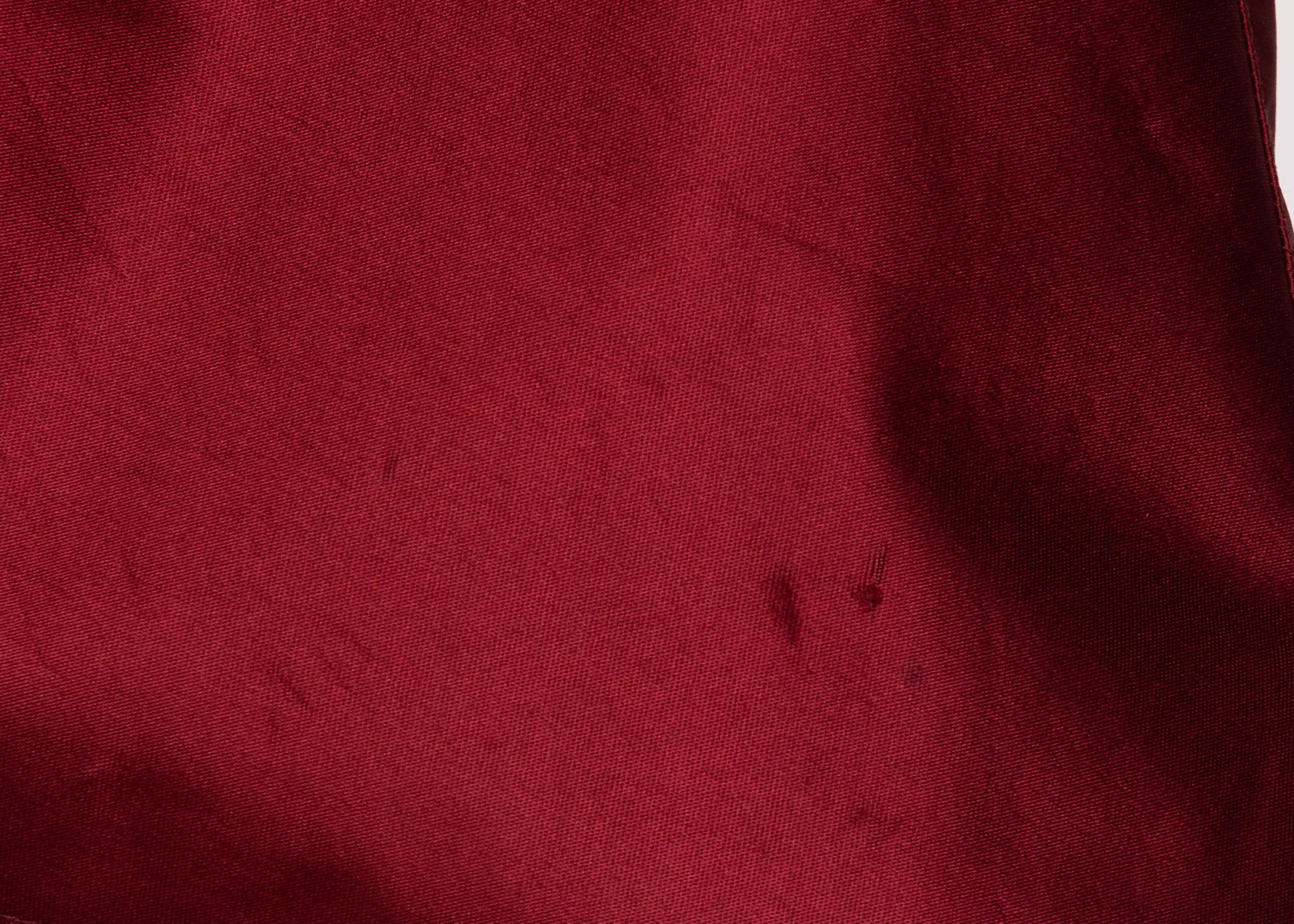 Red Chloé karl Lagerfeld Bordeaux Gabardine Belted Cape Trench Coat, 1980s
