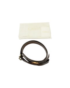 Cintura con fibbia e dettaglio a fiocco di Chloe in pelle color bronzo