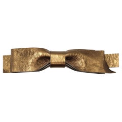 Cintura con fibbia e dettaglio a fiocco di Chloe in pelle color bronzo