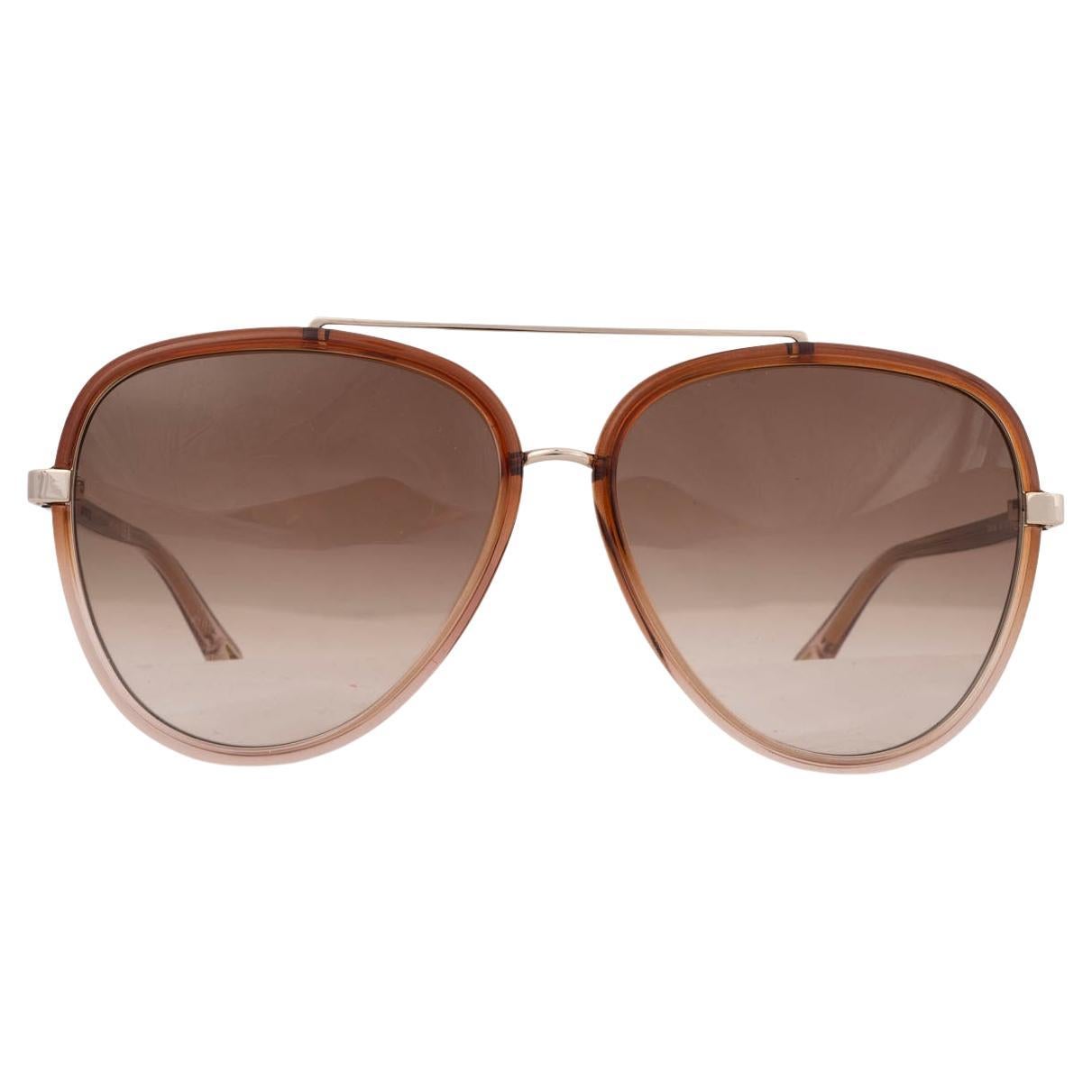 CHLOE brown acetate 2022 AVIATOR Sunglasses CH0129S For Sale