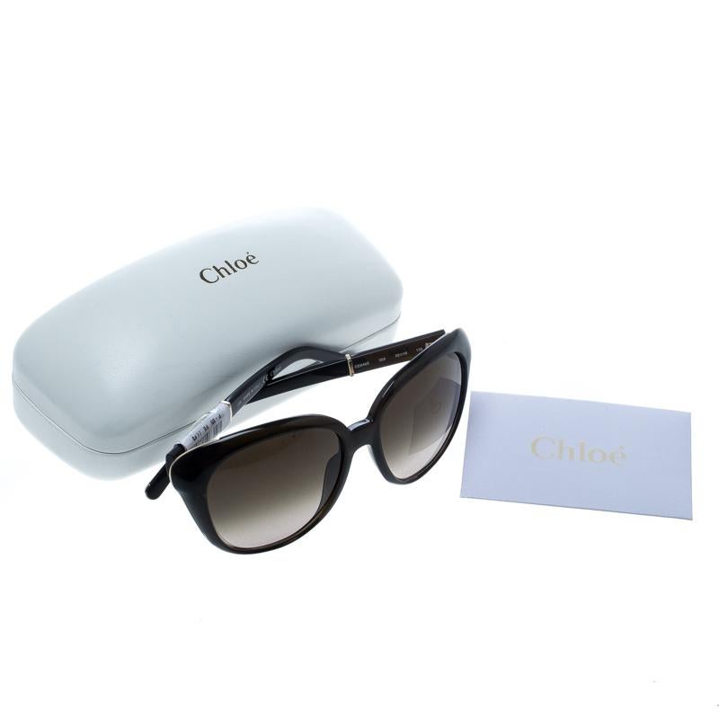 Chloe Brown/Brown Gradient CE648S Butterfly Sunglasses 2