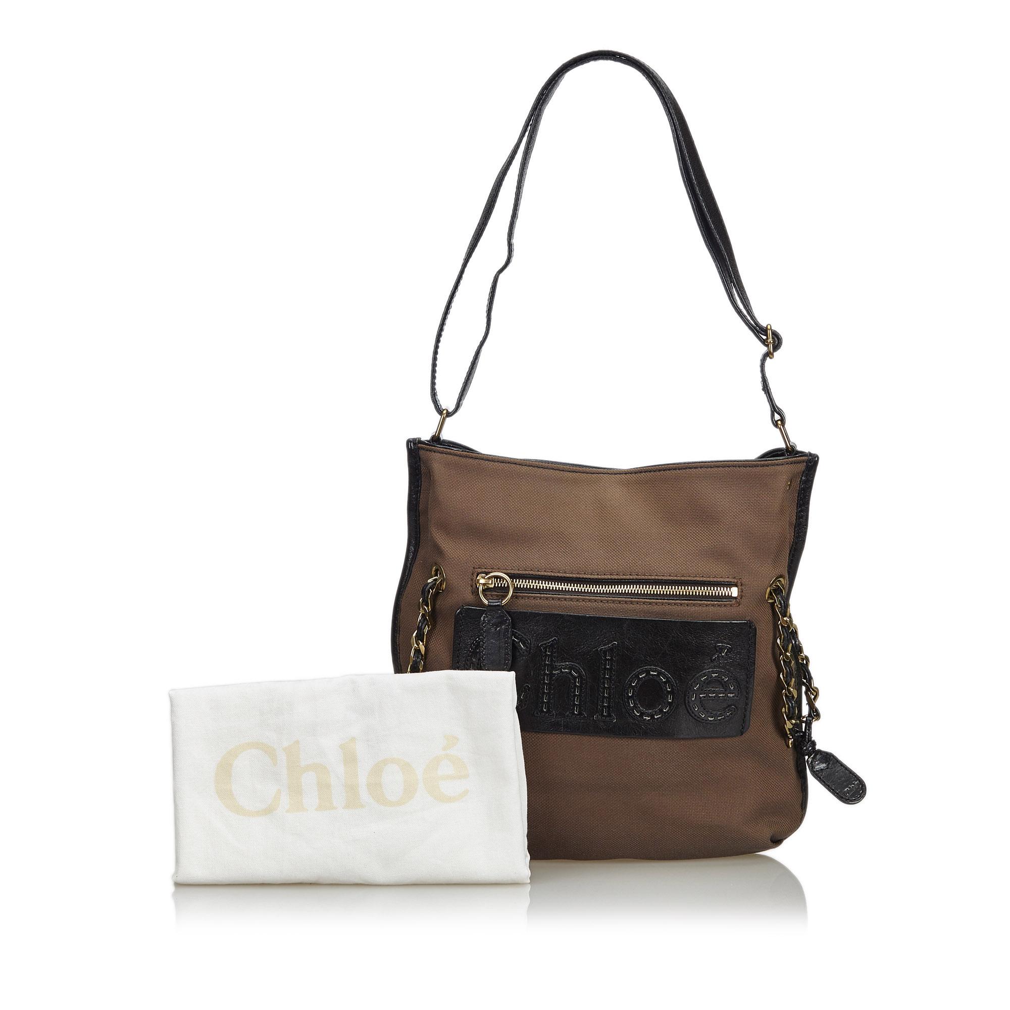 Chloe Brown Jacquard Shoulder Bag 7