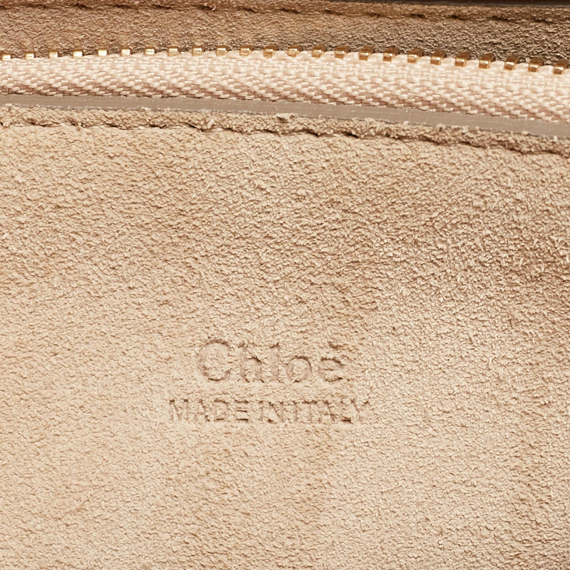 Chloe Brown Leather and Suede Medium Faye Shoulder Bag For Sale 9