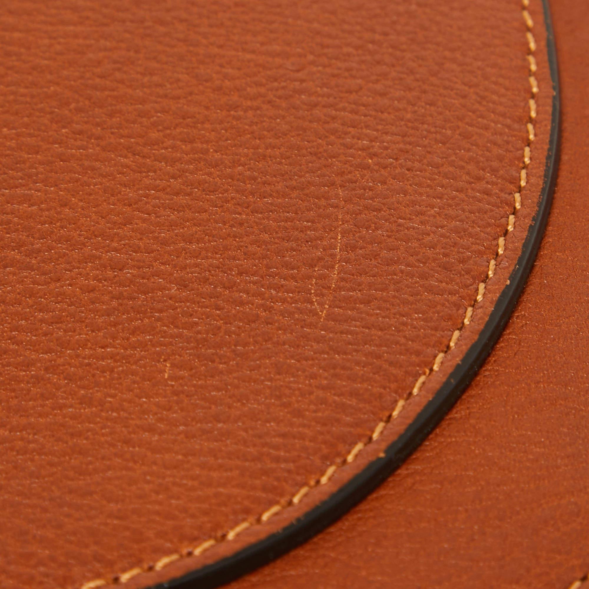 Chloe Brown Leather and Suede Medium Nile Bracelet Top Handle Bag 6