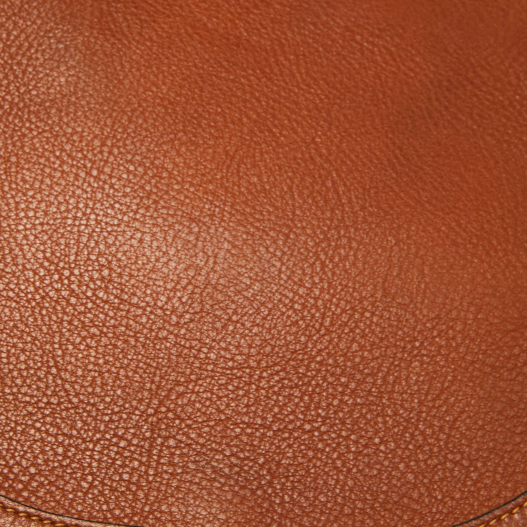 Chloe Brown Leather and Suede Medium Nile Bracelet Top Handle Bag 9