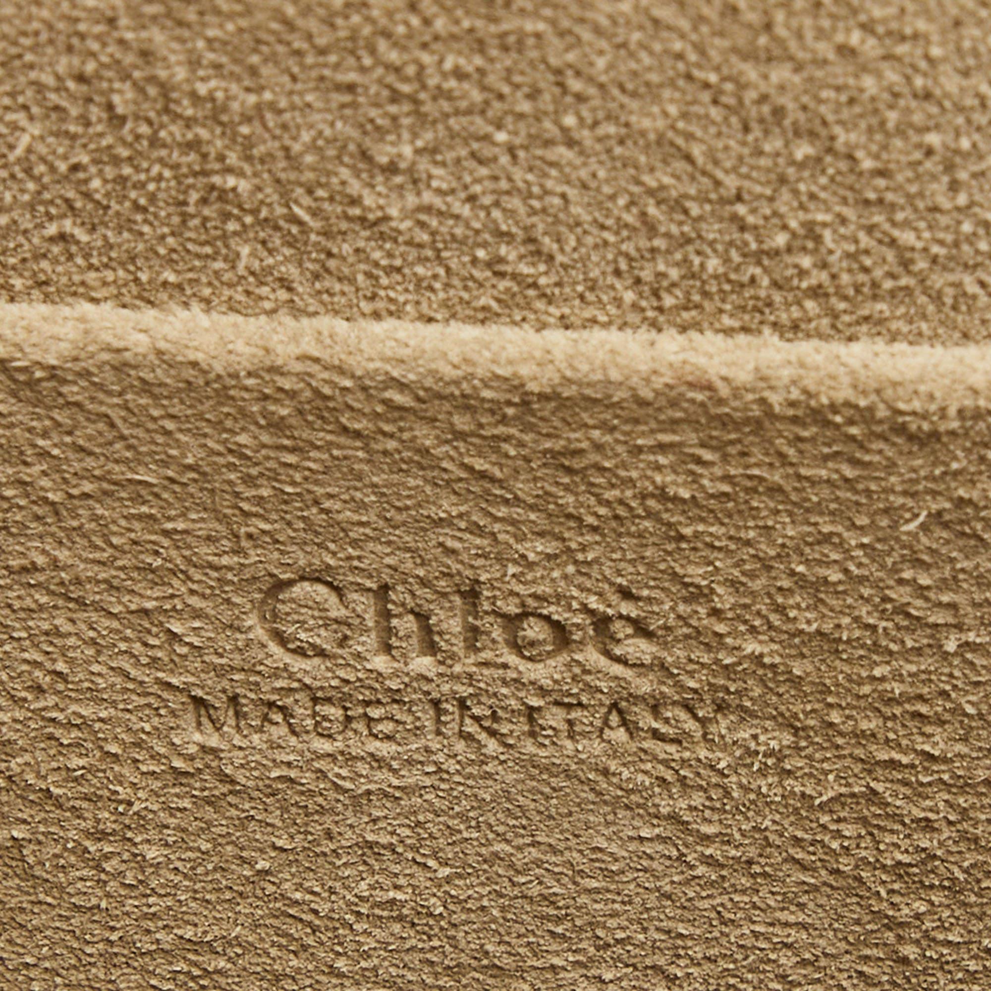 Chloe Braunes Leder und Wildleder Kleine Nil Armband Crossbody Tasche 2