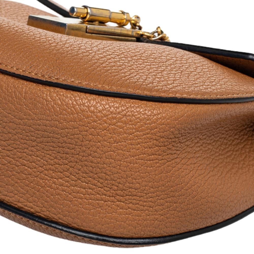 Women's Chloe Brown Leather Drew Shoulder Bag