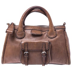 Chloe Brown Leather Edith Satchel