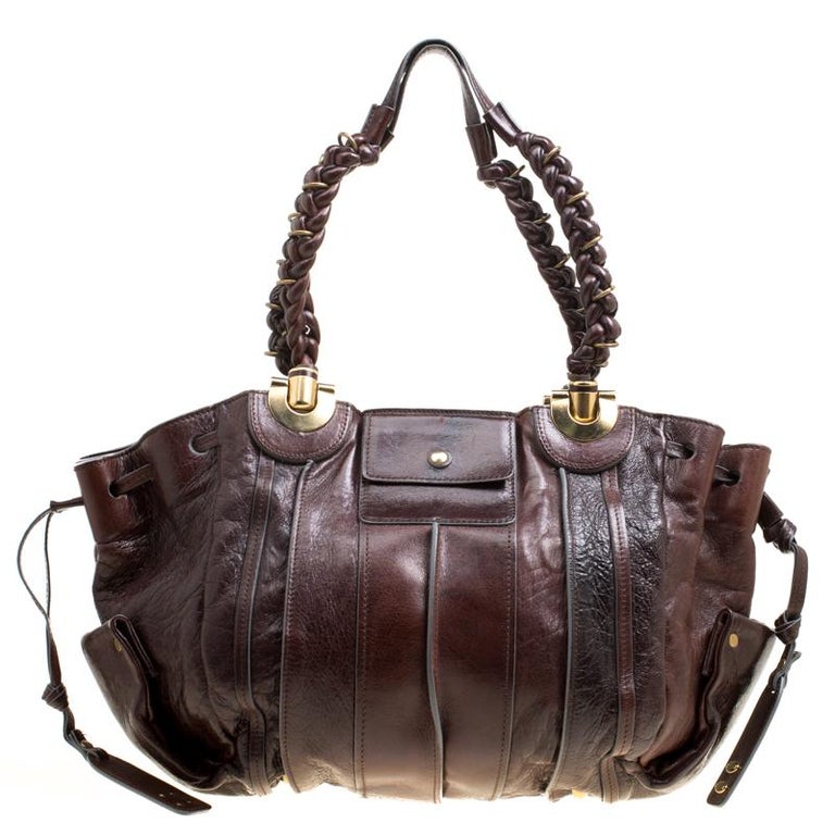 Chloe Brown Leather Heloise Drawstring Hobo For Sale at 1stDibs