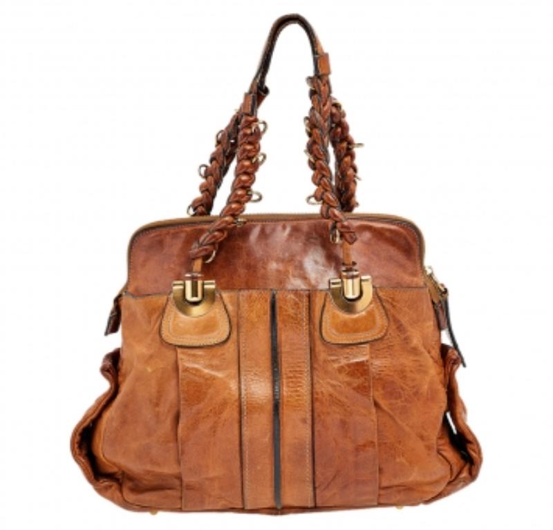 Women's Chloe Brown Leather Heloise Large Satchel