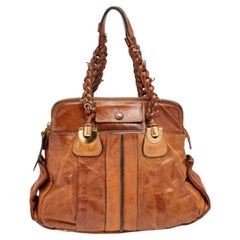 Chloe, borsa grande Heloise in pelle marrone