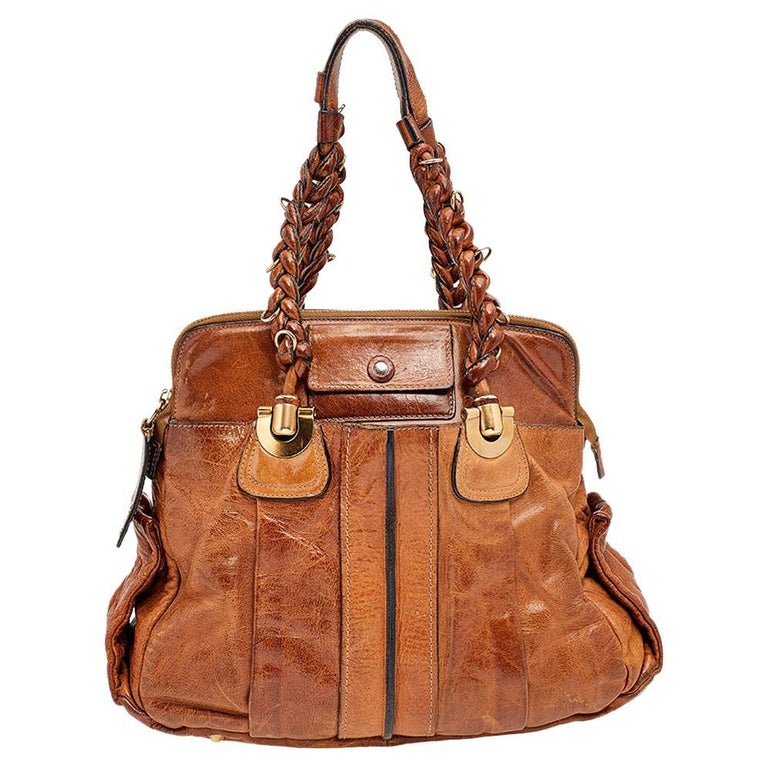 Chloe Brown Leather Heloise Large Satchel For Sale at 1stDibs