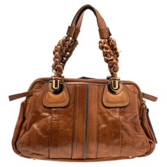 Chloe Brown Leather Heloise Satchel